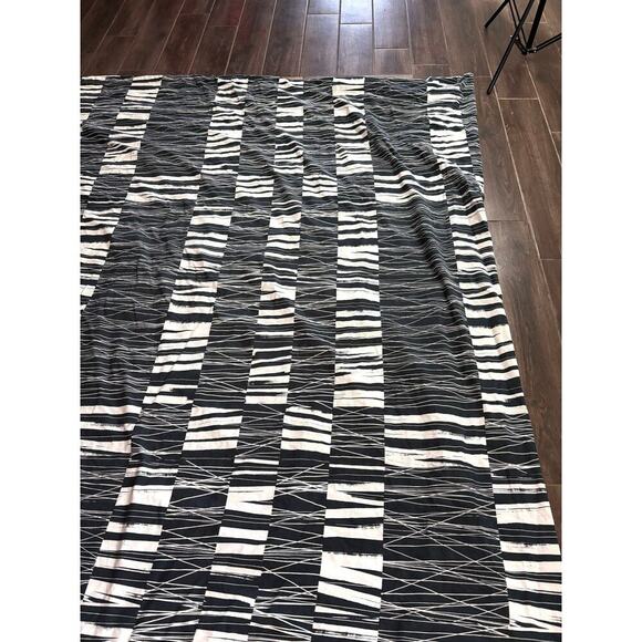 VTG Black White Duvet Cover 75"x84" 1990s Snap Closure - Picture 5 of 8